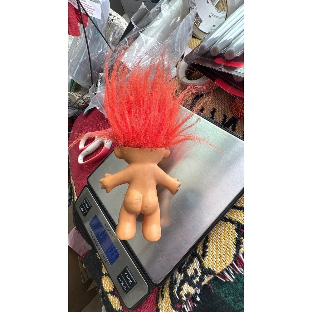 Little troll by Russ orange hair collectible toy 70's - Picture 2 of 3